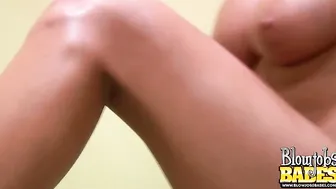 Riley Evans sucking a big cock