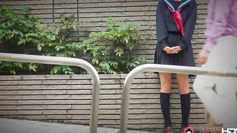 Fu Sazanami porn video – Fu Sazanami dresses in an old uniform