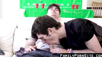 Following taboo rimming cute twink stepbrothers pound bareback