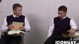 Sexy ass Brandon and Vadim get naughty after school is over