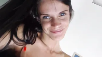 Horny Busty Model Performs Striptease