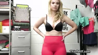 Fucking blonde milfs face and pussy at the office