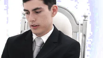Twinkie appreciates handjob meeting from his full grown Mormon senior