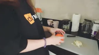 Cooking lunch was finished with hard cowgirl riding and cum2 8
