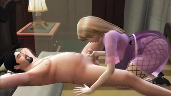 Sims four: Long Tit cougar Humiliates Hubby and Fucks his best Friend