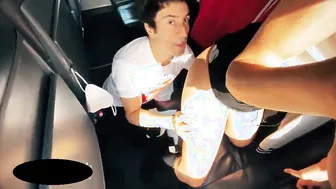 Sneaky Outside Sex into The Train