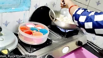 Indian bhabhi cooking in kitchen and fucking brother-in-law 2
