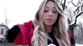 Public agent picks up sexy French babe Jennifer Amilton and fucks her for money 4