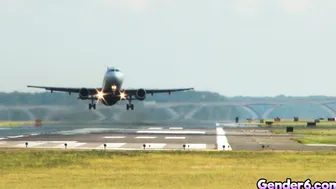 TS Stewardess have sex with passengers