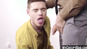Running stepdad disciplines youthful gay with hard crude beating