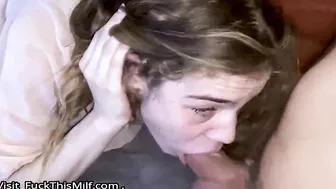 Throatpied Teen Stepsister In Interracial Threesome 6