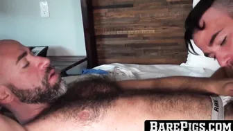 Before hot raw drilling hunks sniff socks deep in their throats