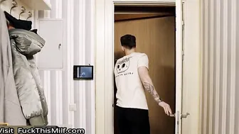 Hot cougar visits pervy neighbor before getting off 7