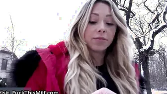 Public agent picks up sexy French babe Jennifer Amilton and fucks her for money 6