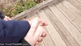Nerdy teen fucks hard and rubs dick with her sexy feet [POV] 8