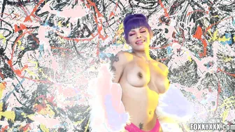 TS Foxxy POV Strip Tease and VIP Blowjob