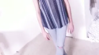 Dadcrush - beauty 19 Year Old Strip-teases for Step-dad