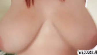 Huge Natural Tits Babe Smoking Cigarette And Bouncing Boobs