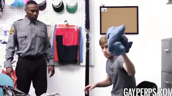 Blonde jock pounded doggystyle raw by BBC police officer