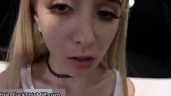 Fucking Daddy And Taking His Big Cum Facial In Car Garage 9