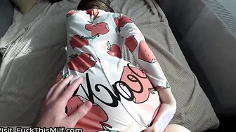 Morning riding from Stepsister with cum on Tits 10
