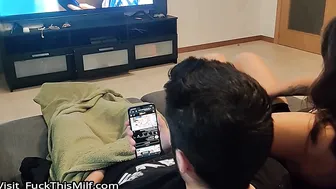 my step sistercaught me masturbating and watching porn so she gave me a blowjob 11