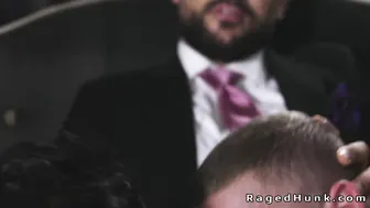 Big cock boss anal fucks realtors in suits