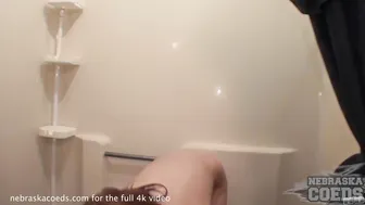 exotic dancer doing private shower show in hotel room