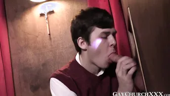 Whispers of lust throatfucking in the confession room