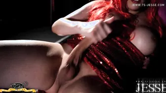 Jesse Rabbit Jerking Off Her Monster Tranny Cock
