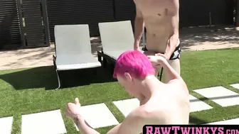 Base twink hungers for a monster dick and his companion conveys
