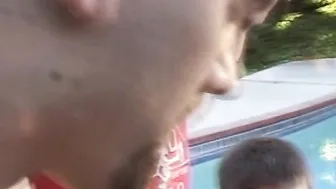 Guys Take Turns Fucking This Hot Wife Swinger Outdoors