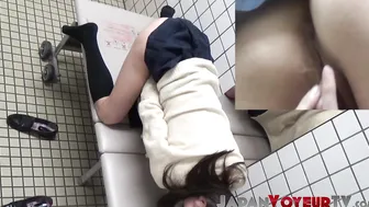 Adorable Japanese secretly filmed playing with her wet pussy