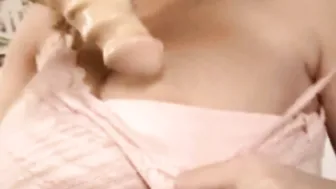 busty babe Sara using her sex toy to make herself cum