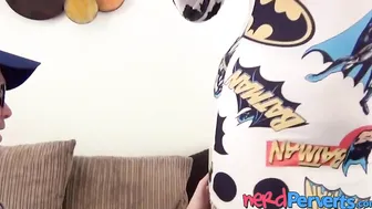 Horny natural tits MILF Jodie Cummings blows nerds dick POV