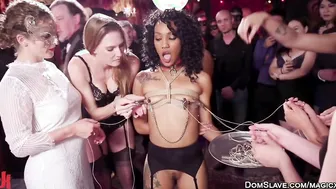 Interracial ass to mouth bdsm sex at orgy party