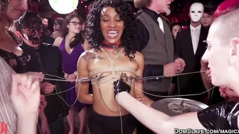 Interracial ass to mouth bdsm sex at orgy party