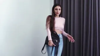 HOT SEX WITH A PETITE BRUNETTE IN ACCIDENTALLY TORN JEANS ON THE ASS 23