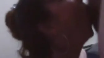 Husband watches as his wife gives another man a blowjob