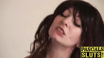 Brunette MILF Miss Trixx fingered by big dick Pascal