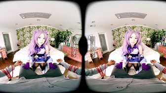 VR Conk Genshin Impact Keqing A sexy Teen Cosplay Parody with Lulu Chu In VR Porn
