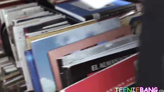 Young bookworm Carrie Brooks drilled after blowjob POV