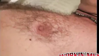 Mature dude jerks himself off to an explosive orgasm