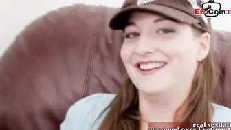 Cute british skinny teen try first time porn at casting