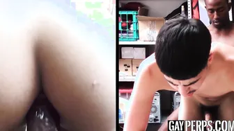 Twink Thieving Suspect Gets Bareback Screwed by BBC