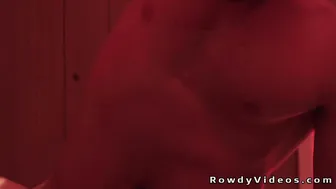 Dude spies three gays anal gang bang in sauna