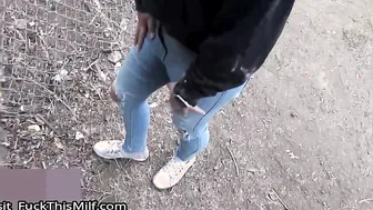 Nerdy teen fucks hard and rubs dick with her sexy feet [POV] 16