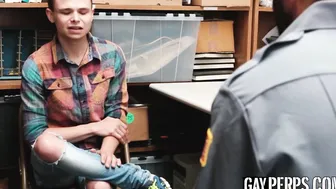 Cute Gay Twink Barebacked by Hot policeman for Stealing