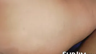 Adorable blonde teen swallows old dick and fucks in POV