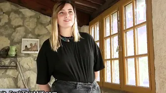 Chubby blonde Davina sucks off and has an outdoor anal sex. 12
